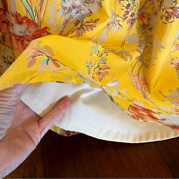 Anthropologie Vineet Bahl Varennes Women’s Yellow Floral Formal Maxi Dress 10 - Picture 10 of 12
